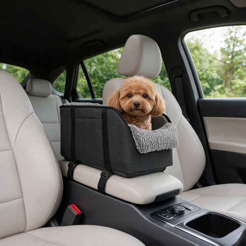 Center Console Pet Booster Seat in use